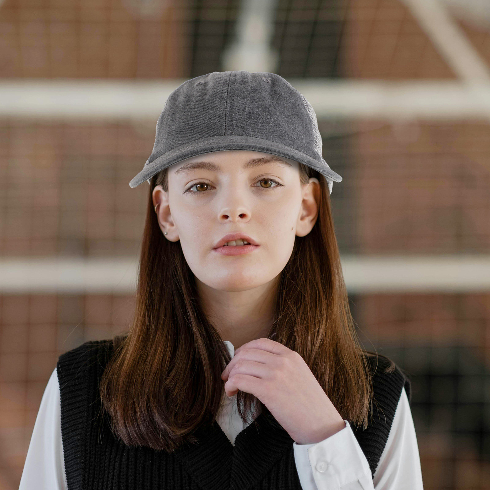 Running Cap Mesh - Adjustable Breathable Mesh Baseball Cap Washed